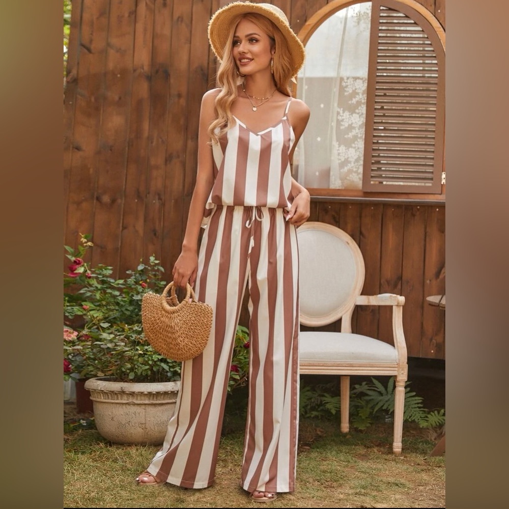 SHEIN Striped Cami Top & Pant Set